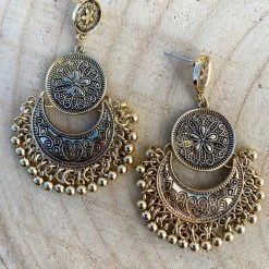 Guadalajara Western Wear Gold Western Dangles Women