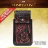 Guadalajara Western Wear Tombstone Leather Tooled Floral Cell Phone Case