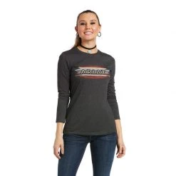 Guadalajara Western Wear Ariat Serape Tee- CHARCOAL HEATHER