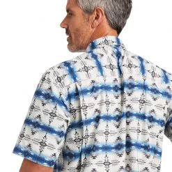 Guadalajara Western Wear Men Ariat Ventek Twilight Blue Serape Classic Short Sleeve Shirt 15 Guadalajara Western Wear Men Ariat Ventek Twilight Blue Serape Classic Short Sleeve Shirt