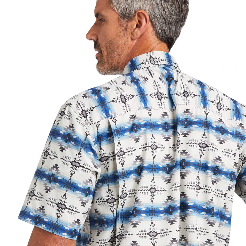 Guadalajara Western Wear Men Ariat Ventek Twilight Blue Serape Classic Short Sleeve Shirt 9 Guadalajara Western Wear Men Ariat Ventek Twilight Blue Serape Classic Short Sleeve Shirt