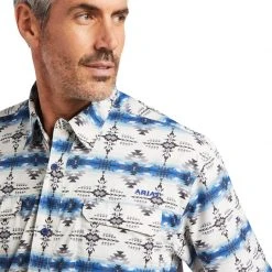 Guadalajara Western Wear Men Ariat Ventek Twilight Blue Serape Classic Short Sleeve Shirt 14 Guadalajara Western Wear Men Ariat Ventek Twilight Blue Serape Classic Short Sleeve Shirt