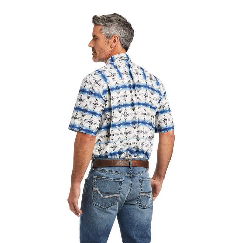 Guadalajara Western Wear Men Ariat Ventek Twilight Blue Serape Classic Short Sleeve Shirt 6 Guadalajara Western Wear Men Ariat Ventek Twilight Blue Serape Classic Short Sleeve Shirt