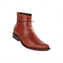 Guadalajara Western Wear Original Michel Cognac Ankle Boot Leather Sole Boots
