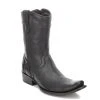 Men Cuadra Black Dubai Toe Leather Ankle Boot