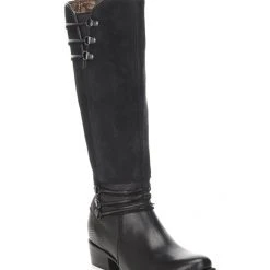 Cuadra Black Volturno Leather Tall Boot Women