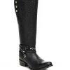 Cuadra Black Volturno Leather Tall Boot