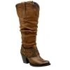 Cuadra Walnut Bovine Leather Tall Boot Women