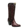 Cuadra Burgundy Finies Bovine Leather Tall Boot
