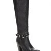 Women Cuadra Black Bovine Leather Tall Boot