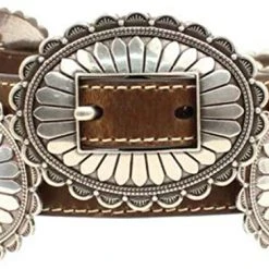 Guadalajara Western Wear Women Western Nocona Oval Concho Belt Brown