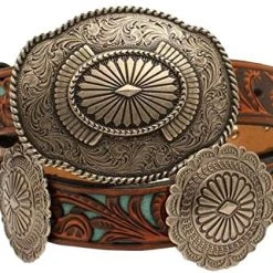 Guadalajara Western Wear Ariat 1 1/4" Pierced Inlay Concho Belt