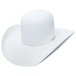 Guadalajara Western Wear Cuernos Chuecos 6X Open Crown White Felt Hat Men