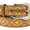 Guadalajara Western Wear Ariat Western Belt Womens Diamond 1 1/2" Single Keeper Brown 2 Guadalajara Western Wear Ariat Western Belt Womens Diamond 1 1/2" Single Keeper Brown