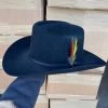 Stetson 6x Spartan Black Cowboy Felt Hat Sinaloa (Copa Chica Falda/Brim 3.5") Men