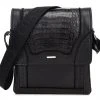 Guadalajara Western Wear Cuadra Black Caiman Belly Messenger Bag Accessories