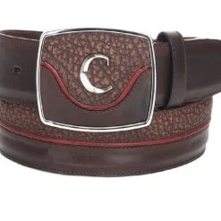 Guadalajara Western Wear Cuadra Brown Modern Leather Belt Men