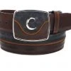 Guadalajara Western Wear Men Cuadra Desert Navy Blue Modern Leather Belt