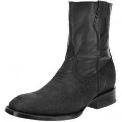 Guadalajara Western Wear White Diamond Bull Shoulder Black Men's Dubai Ankle Boot