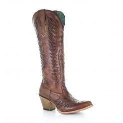 Guadalajara Western Wear Corral Boots Women's Shoes Cognac Snip Toe Tall Boot