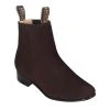 Guadalajara Western Wear El Besserro Men's Tabaco Suede Botin Charro