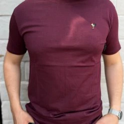 Guadalajara Western Wear Men Gallo T-Shirt Wine / Vino - PST7474