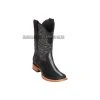 Guadalajara Western Wear Men Los Altos Black Rowstone Stingray & Deer Wide Square Toe Cowboy Boots