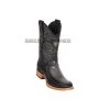 Guadalajara Western Wear Los Altos Faded Gray Ostrich Leg & Deer Wide Square Toe Cowboy Boots Men