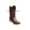 Guadalajara Western Wear Los Altos Rustic Brown Python & Deer Wide Square Toe Cowboy Boots Men
