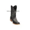 Guadalajara Western Wear Los Altos Faded Gray Teju & Deer Wide Square Toe Cowboy Boots Men