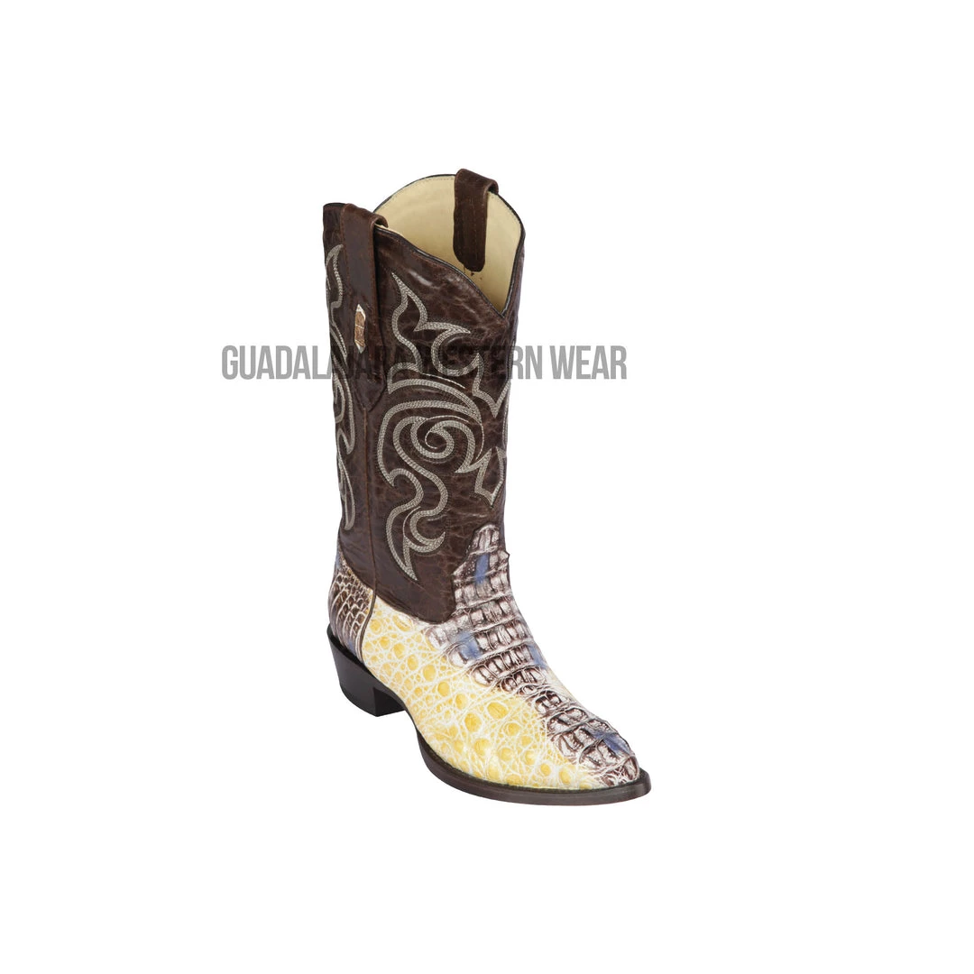 Guadalajara Western Wear Los Altos Natural Caiman Hornback J Toe Cowboy Boots Men 3 Guadalajara Western Wear Los Altos Natural Caiman Hornback J Toe Cowboy Boots Men