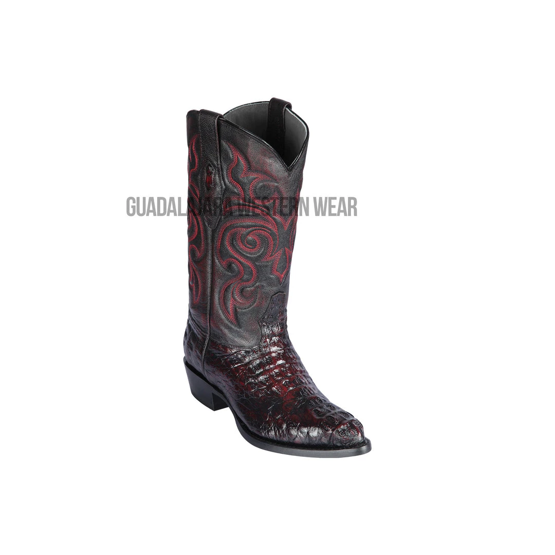 Guadalajara Western Wear Los Altos Black Cherry Caiman Hornback J Toe Cowboy Boots 3 Guadalajara Western Wear Los Altos Black Cherry Caiman Hornback J Toe Cowboy Boots
