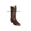 Guadalajara Western Wear Los Altos Brown Caiman Tail J Toe Cowboy Boots