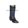 Guadalajara Western Wear Los Altos Navy Blue Caiman Tail J Toe Cowboy Boots