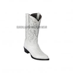 Guadalajara Western Wear Los Altos White Caiman Tail J Toe Cowboy Boots Men
