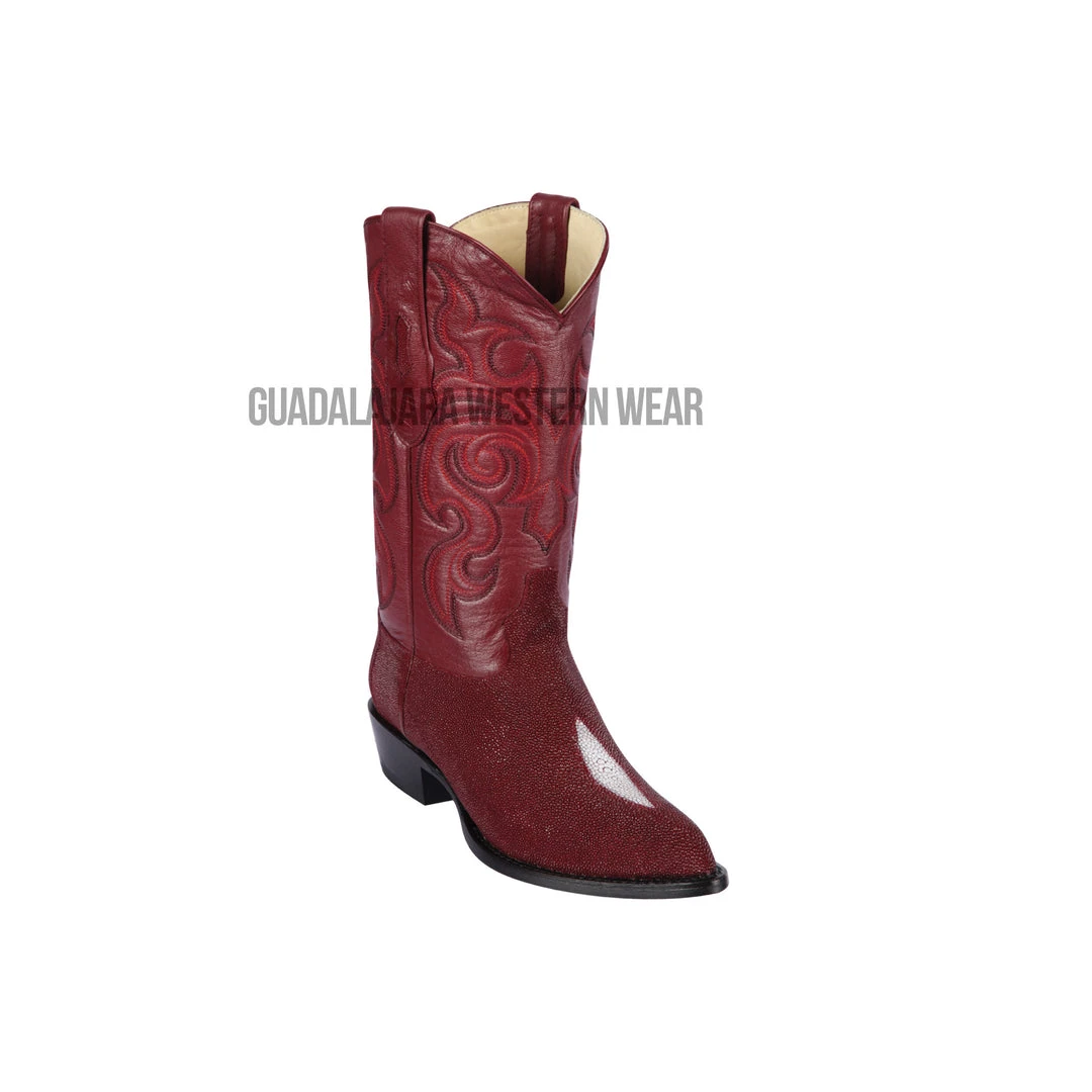 Guadalajara Western Wear Men Los Altos Burgundy Stingray Single Stone J Toe Cowboy Boots 3 Guadalajara Western Wear Men Los Altos Burgundy Stingray Single Stone J Toe Cowboy Boots