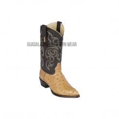 Guadalajara Western Wear Men Los Altos Antique Saddle Ostrich J Toe Cowboy Boots