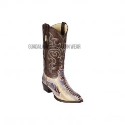 Guadalajara Western Wear Los Altos Natural Ostrich Leg J Toe Cowboy Boots