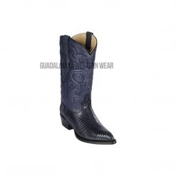 Guadalajara Western Wear Los Altos Navy Blue Teju J Toe Cowboy Boots