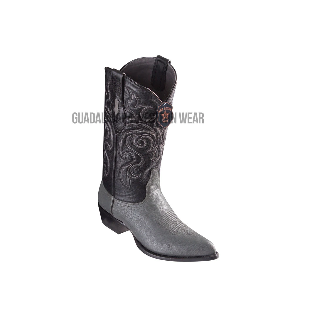 Guadalajara Western Wear Los Altos Gray Ostrich Belly J Toe Cowboy Boots 3 Guadalajara Western Wear Los Altos Gray Ostrich Belly J Toe Cowboy Boots