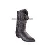 Guadalajara Western Wear Men Los Altos Black Ostrich Belly J Toe Cowboy Boots