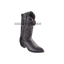 Guadalajara Western Wear Men Los Altos Black Ostrich Belly J Toe Cowboy Boots