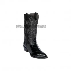 Guadalajara Western Wear Los Altos Black Eel J Toe Cowboy Boots Men