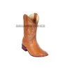 Guadalajara Western Wear Los Altos Honey Ostrich Wide Square Toe Cowboy Boots