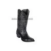 Guadalajara Western Wear Los Altos Black Ostrich Leg Snip Toe Cowboy Boots Men