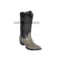 Guadalajara Western Wear Los Altos Gray Ostrich Leg Snip Toe Cowboy Boots