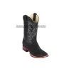 Guadalajara Western Wear Los Altos Black Suede Finish Python Wide Square Toe Cowboy Boots Men