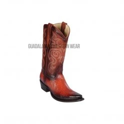 Guadalajara Western Wear Los Altos Faded Cognac Teju Snip Toe Cowboy Boots Men