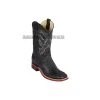 Guadalajara Western Wear Los Altos Black Greasy Finish Caiman Hornback Wide Square Toe Cowboy Boots Men