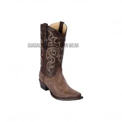 Guadalajara Western Wear Men Los Altos Sanded Brown Teju Snip Toe Cowboy Boots